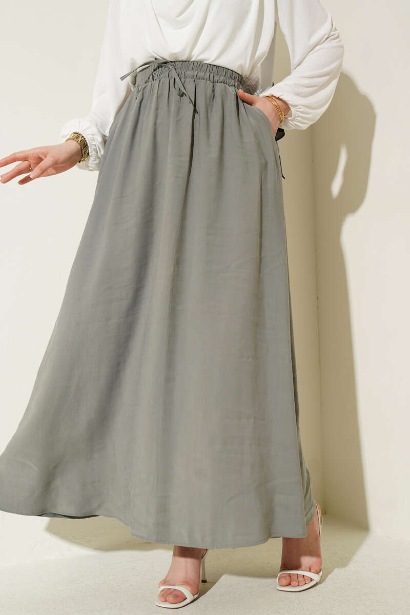 Basic Skirt with Side Pockets - Mint