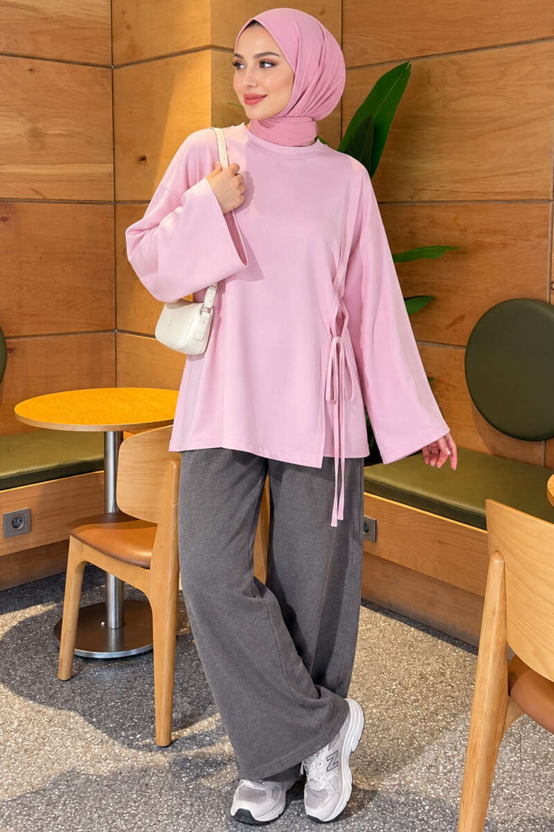 Tunic with Side Tie - Pink