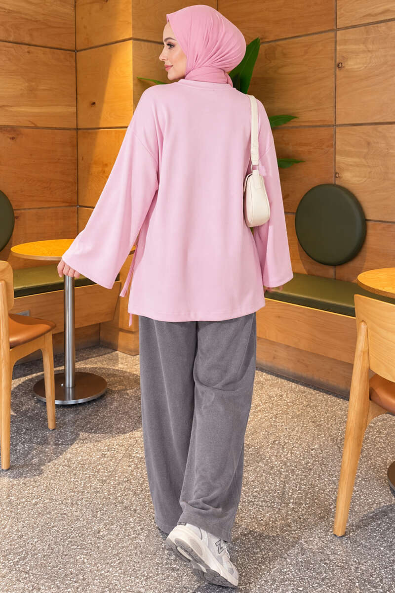 Tunic with Side Tie - Pink