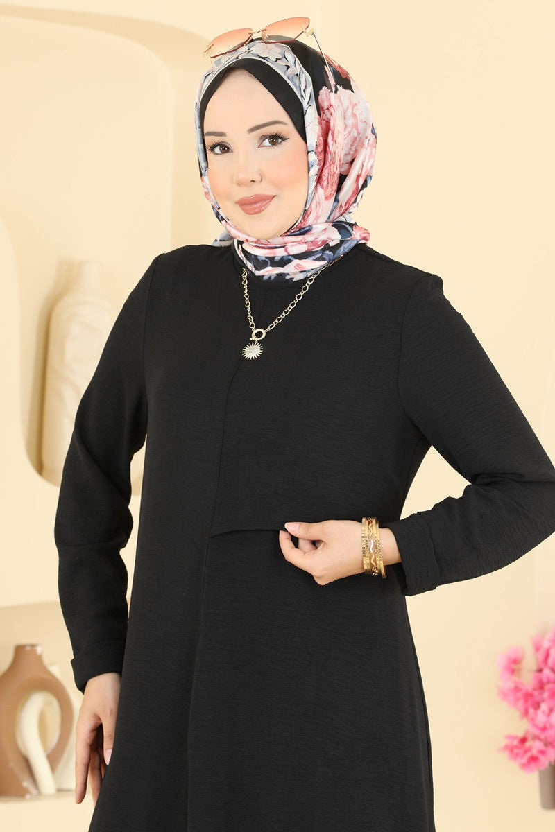 Aerobin Two-Piece Set with Side Slits - Black