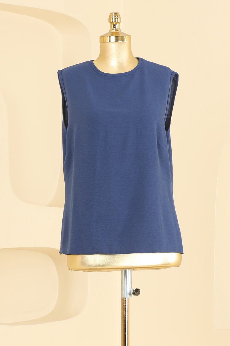 Batwing-Sleeve Three-Piece Set - Indigo