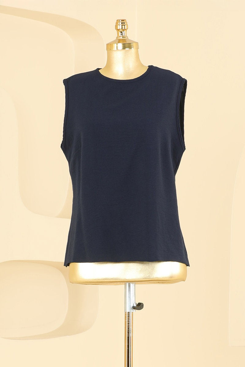 Batwing-Sleeve Three-Piece Set - Navy