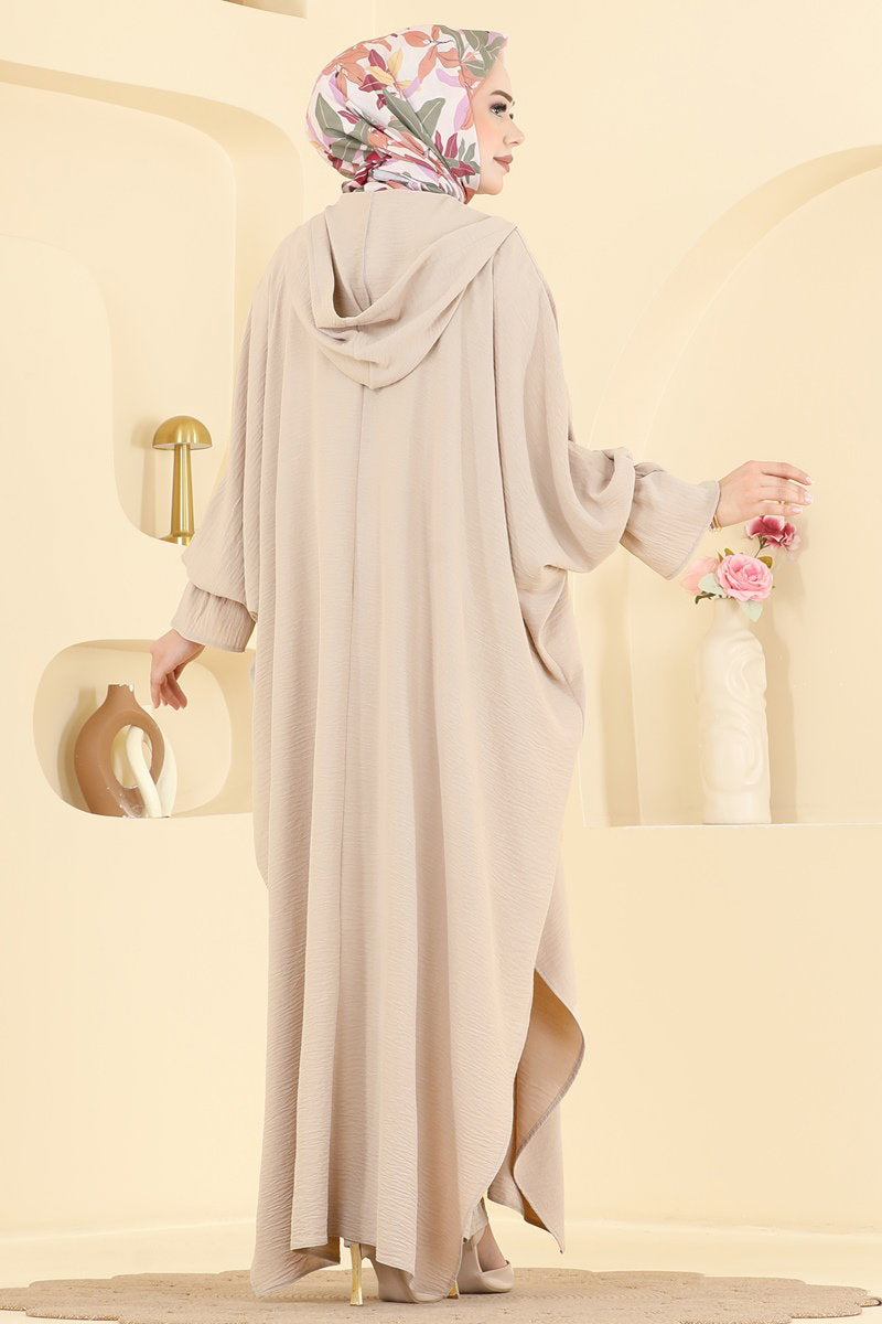 Batwing-Sleeve Three-Piece Set - Stone
