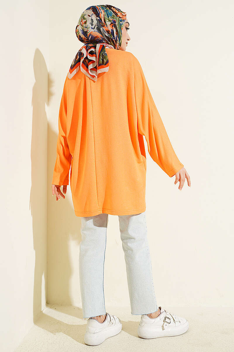 Basic Batwing Loycha Tunic - Orange