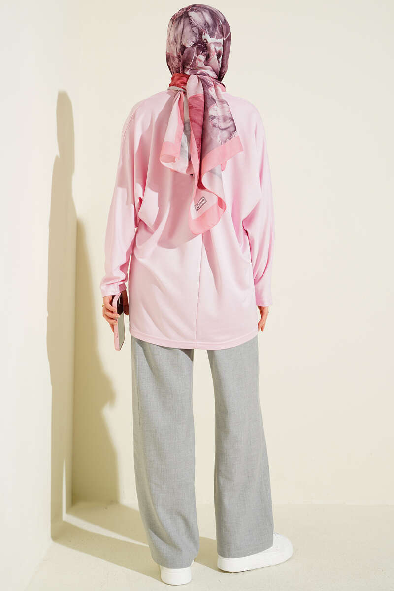 Basic Batwing Loycha Tunic - Pink