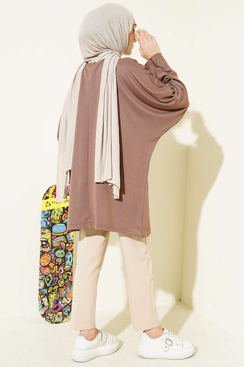 Basic Batwing Loycha Tunic - Mink