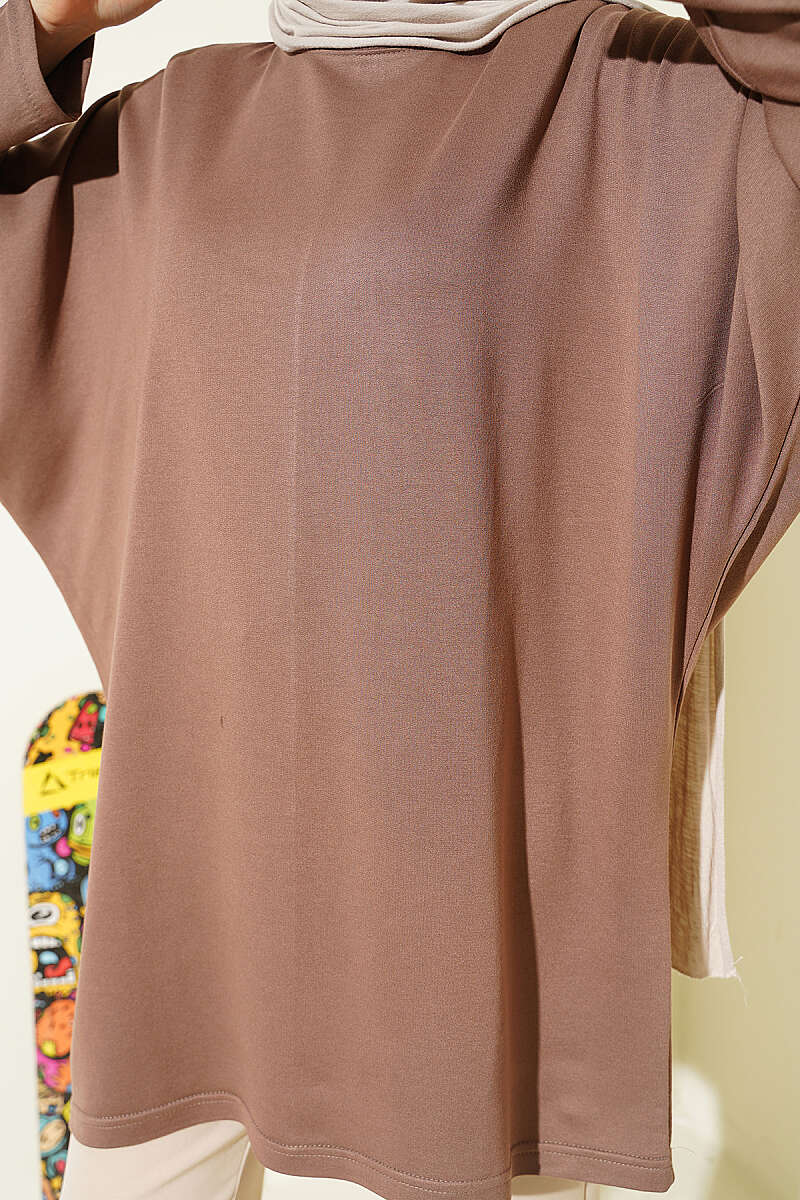 Basic Batwing Loycha Tunic - Mink