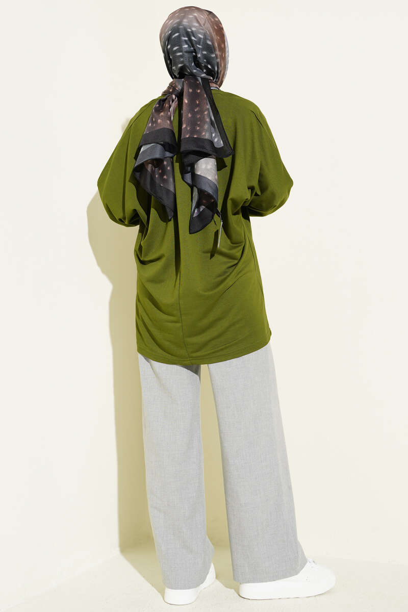 Basic Batwing Loycha Tunic - Green