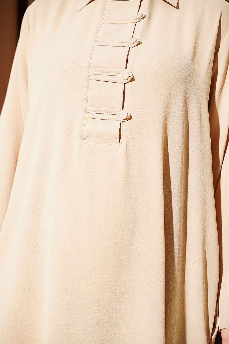 Two-Piece Set with Half Rivet Buttons - Latte