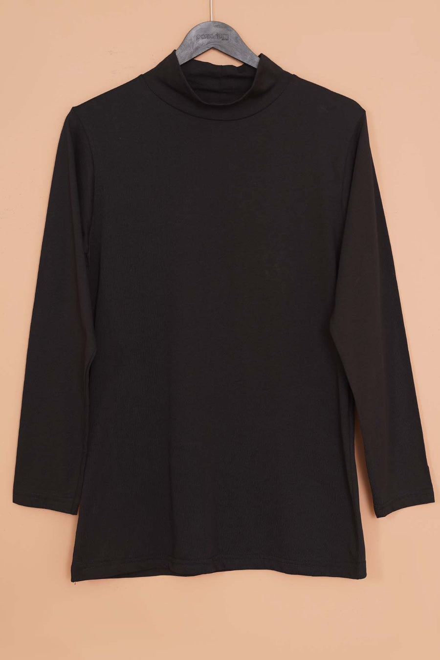 Half-Turtleneck Bodysuit - Black
