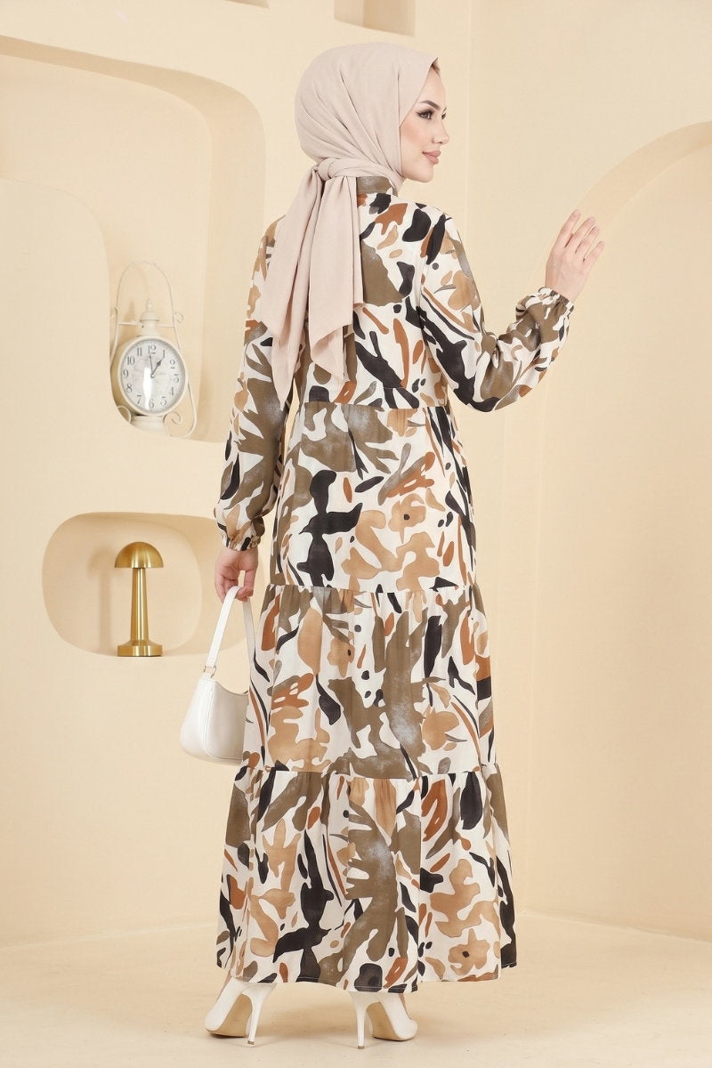 Half-Button Modal Dress - Mink
