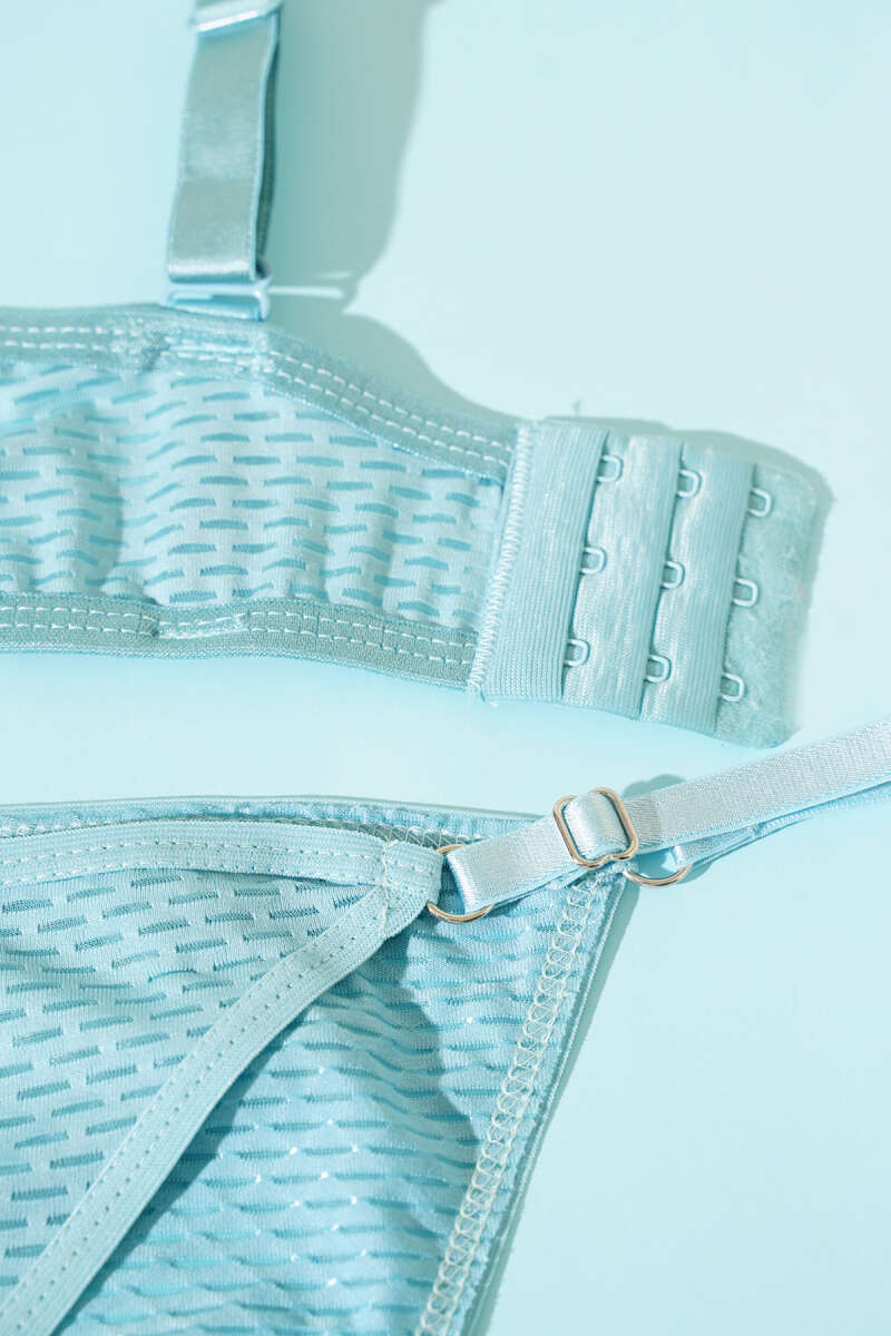 Unpadded One-Piece Bra Set - Mint
