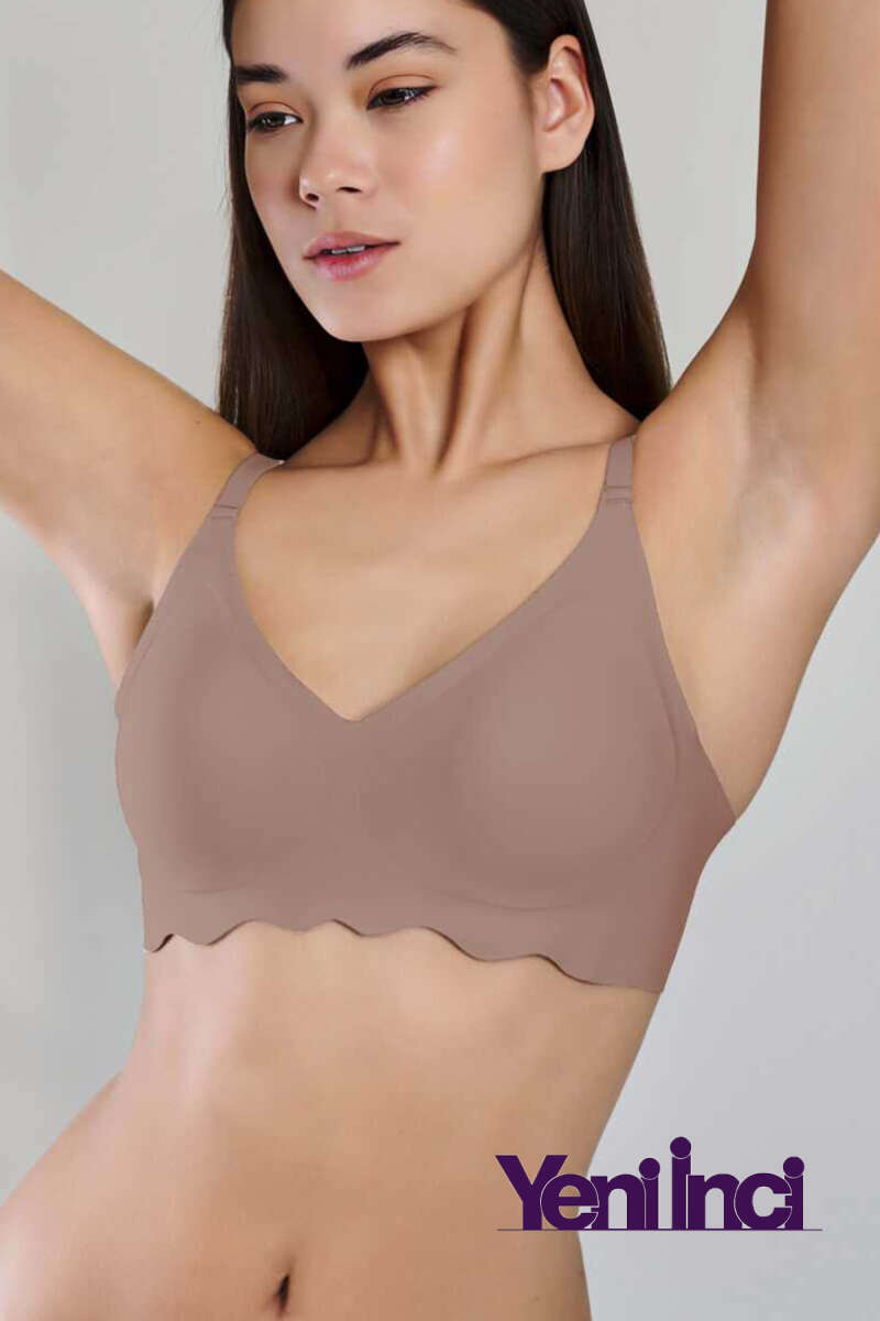 Yeni İnci Bra Woow Wireless Bra - Mink