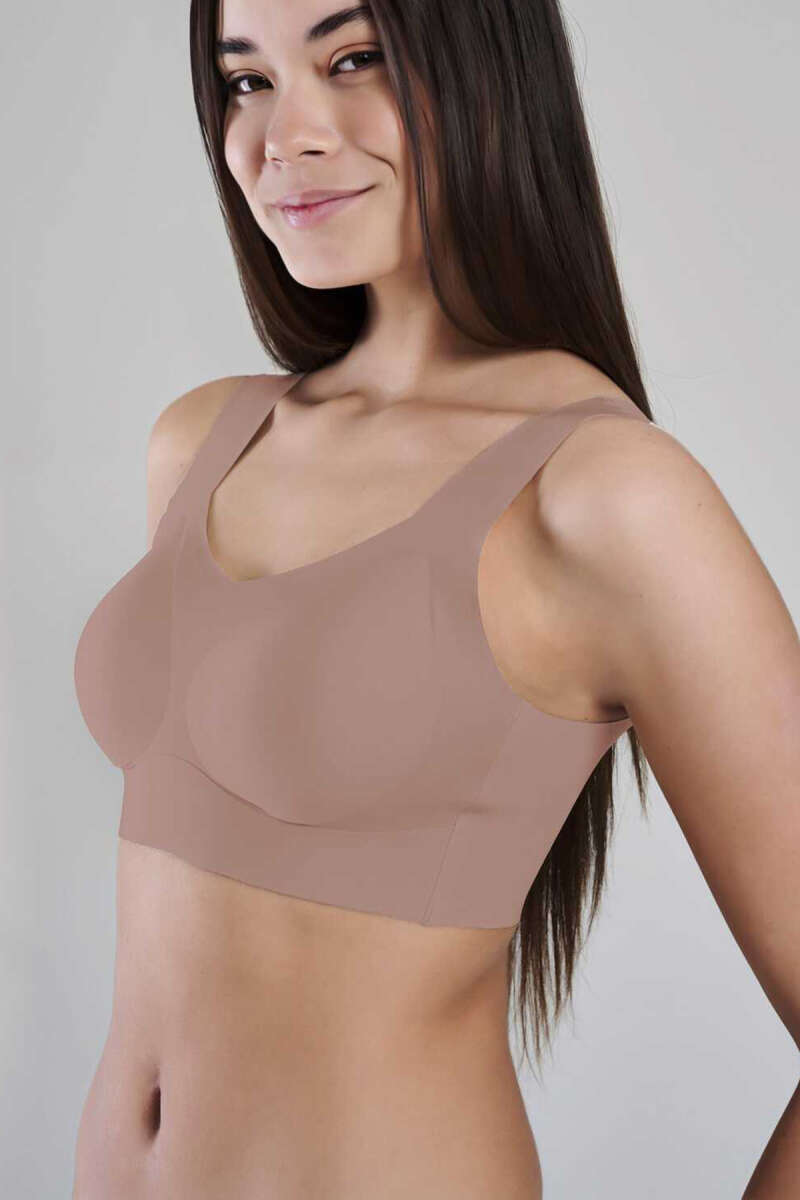 Yeni İnci Bra Woow Wide-Strap Bra - Mink