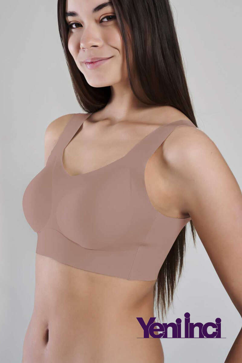 Yeni İnci Bra Woow Wide-Strap Bra - Mink