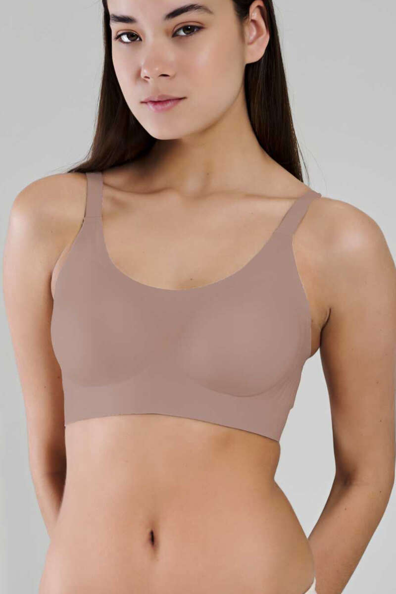 Yeni İnci Bra Woow Oval-Cut Bra - Mink