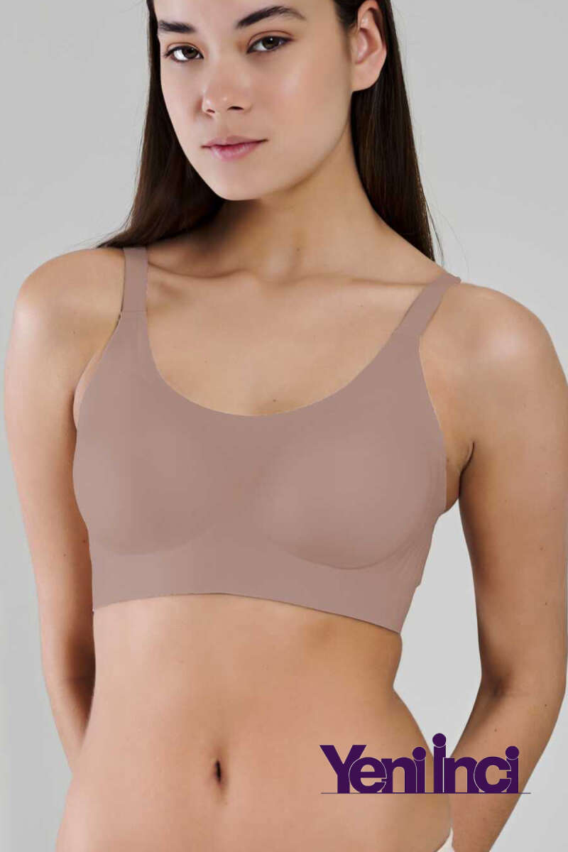 Yeni İnci Bra Woow Oval-Cut Bra - Mink