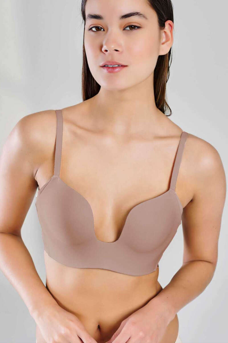 Yeni İnci Bra Woow Bra - Mink