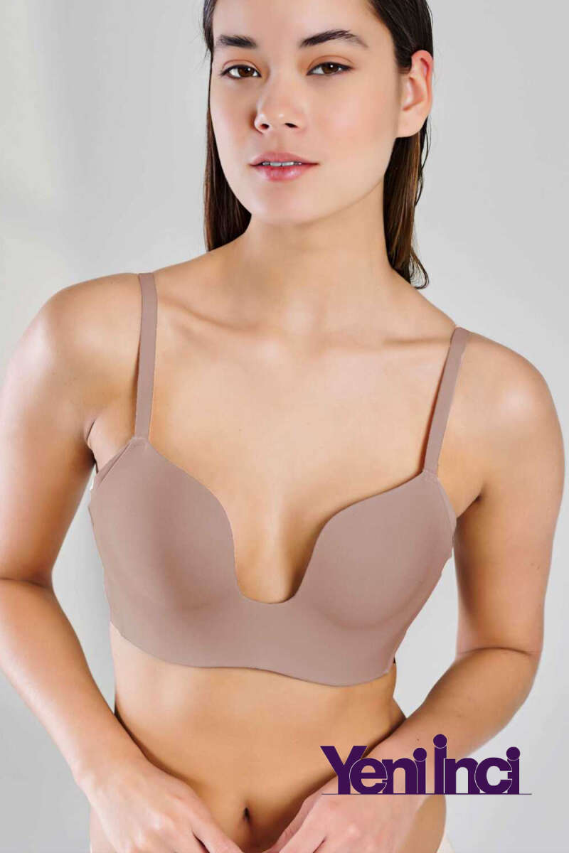 Yeni İnci Bra Woow Bra - Mink