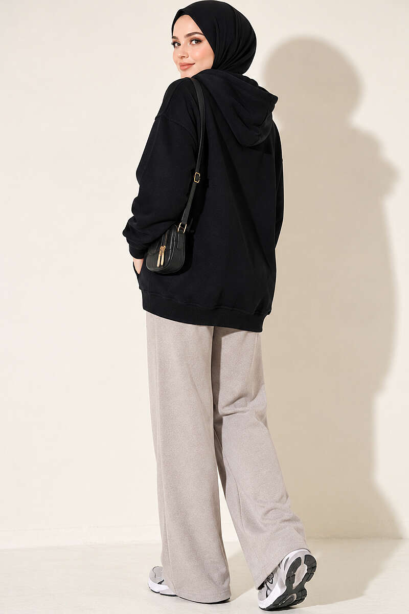 Three-Thread Sweatshirt with Star Badge - Dark Navy
