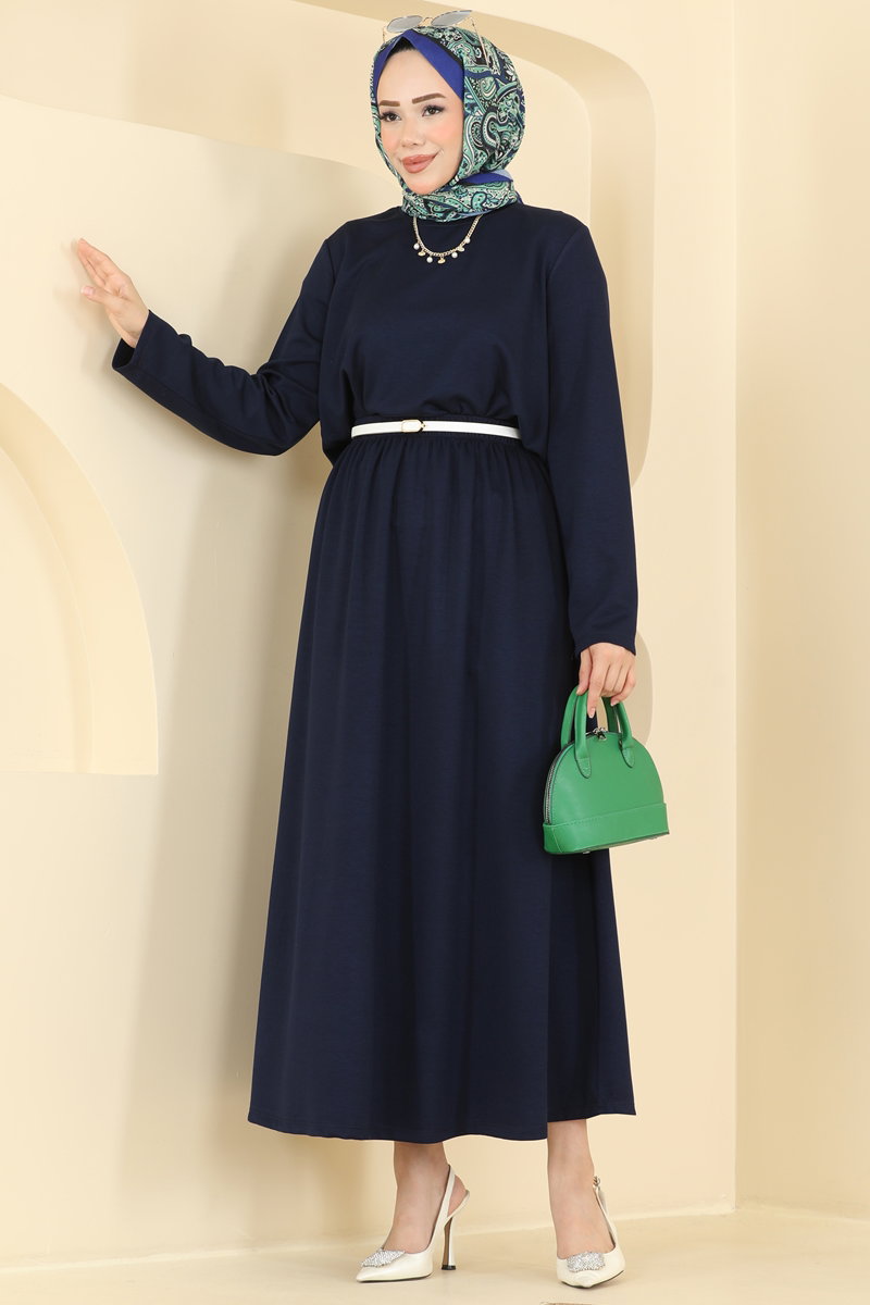 Modal Two-Piece Set with Slits - Navy