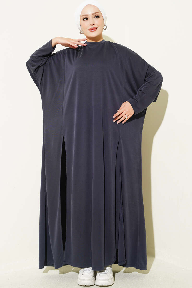 Two-Piece Set with Slit Detail - Navy