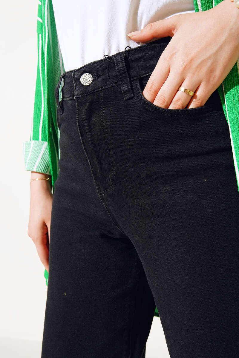 High-Waist Palazzo Trousers - Smoke Grey