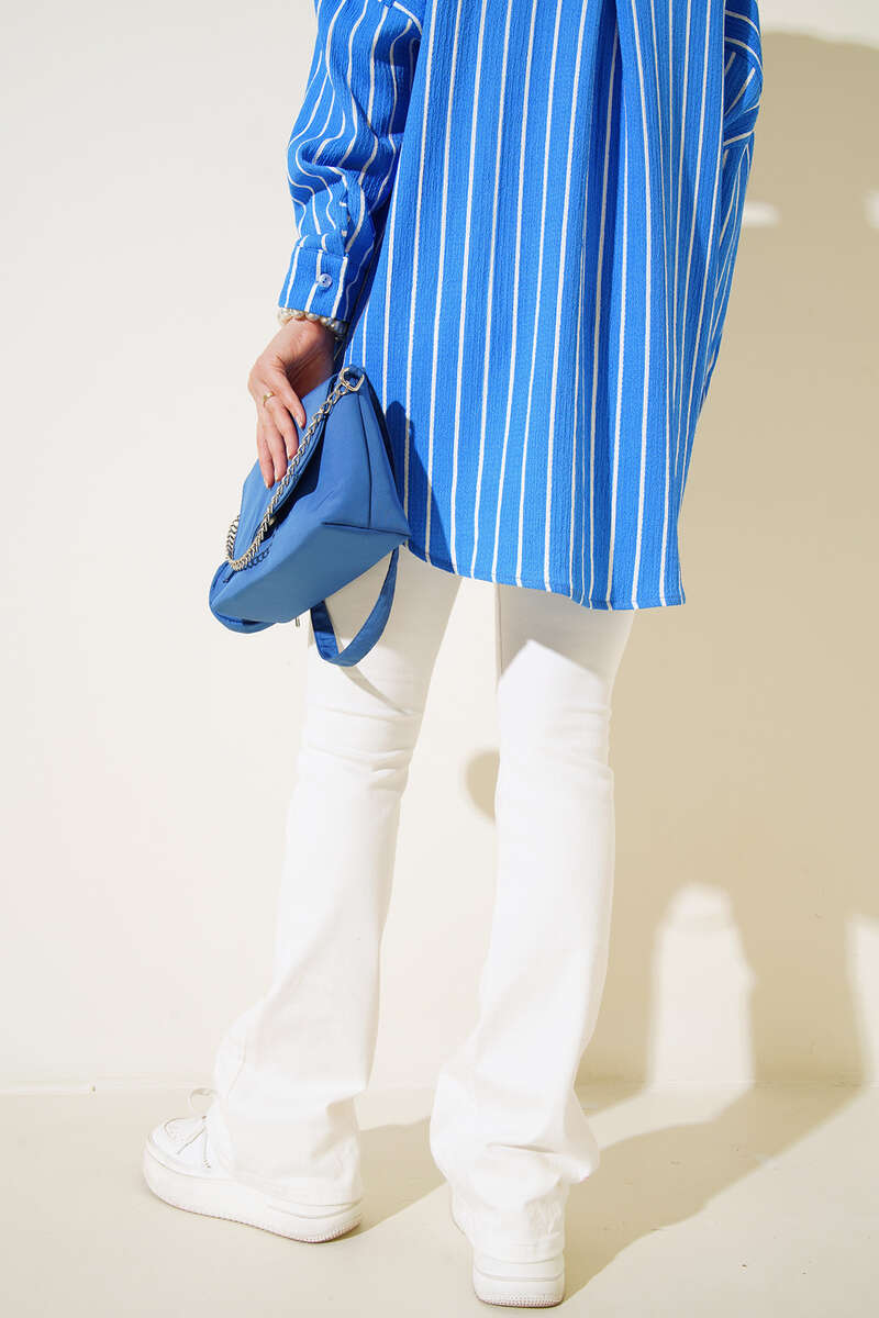 High-Waist Flared Pants - Ecru