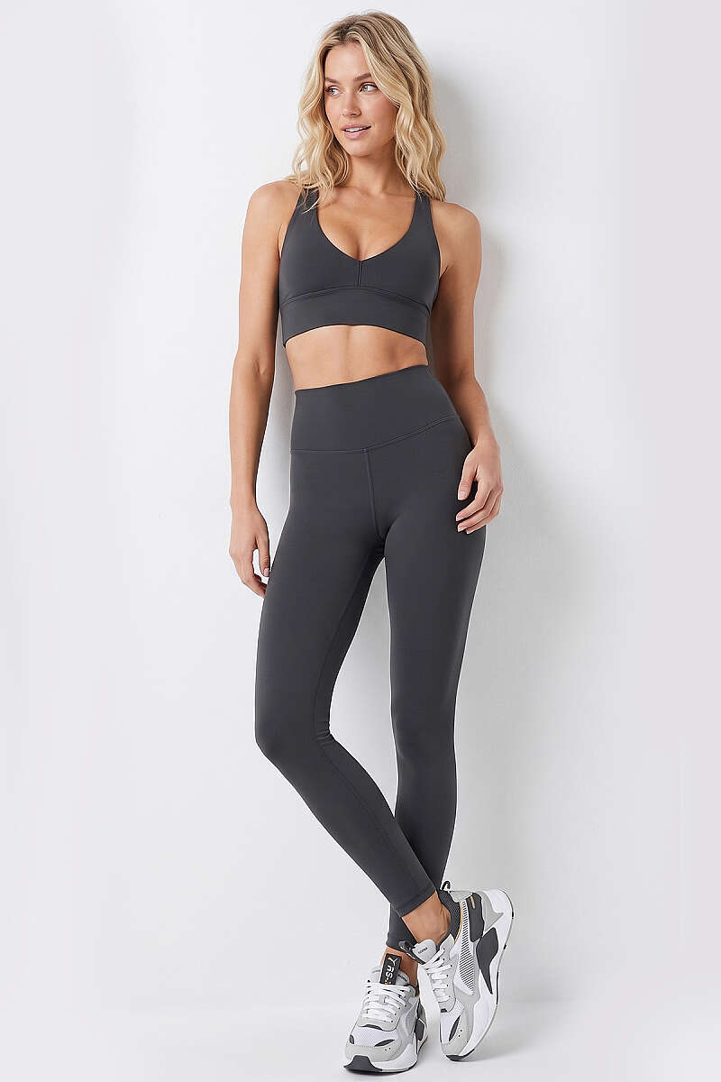 High-Waist Loycha Leggings - Smoke Grey