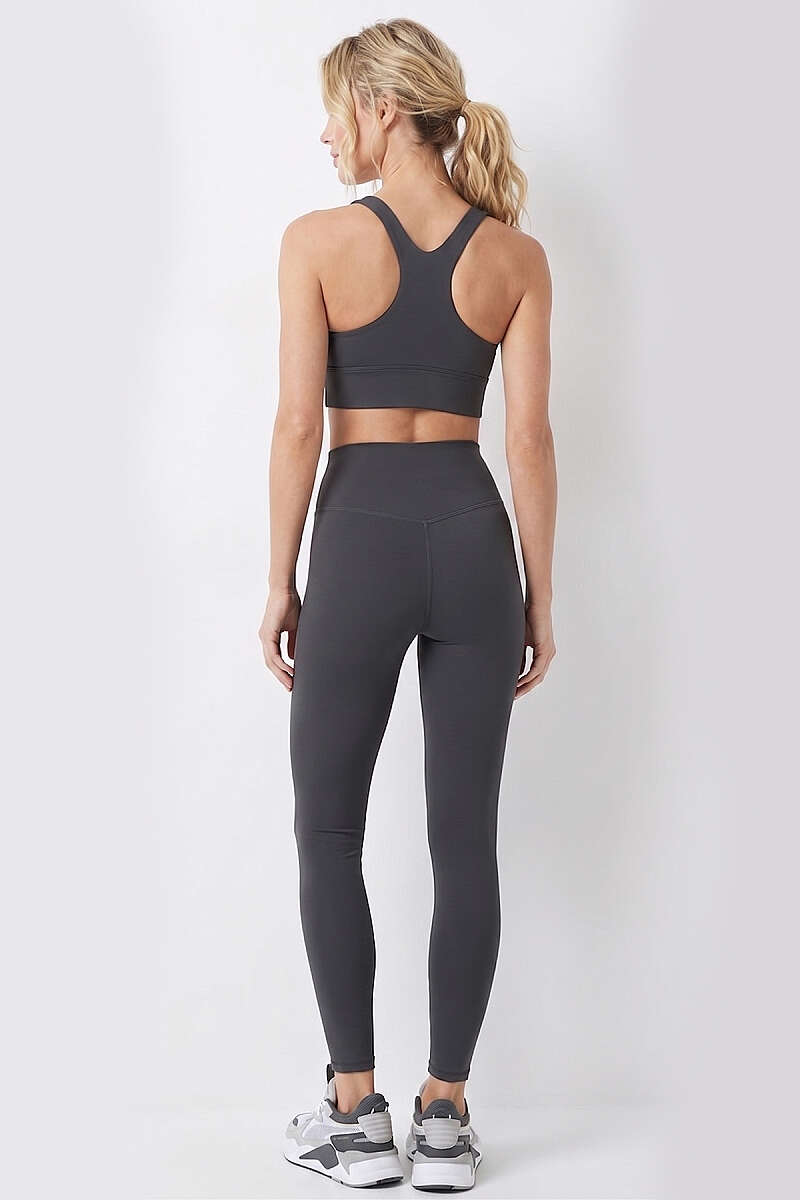 High-Waist Loycha Leggings - Smoke Grey